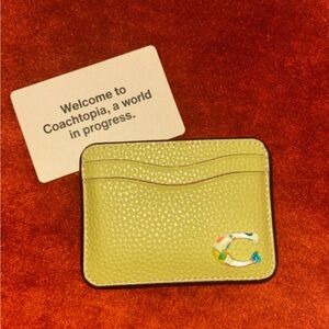Coach Wavy Card Case In Coachtopia Leather